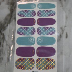 3 for 15 - Nail Wraps Mermaid Scales Strips Mixed Design YMX673